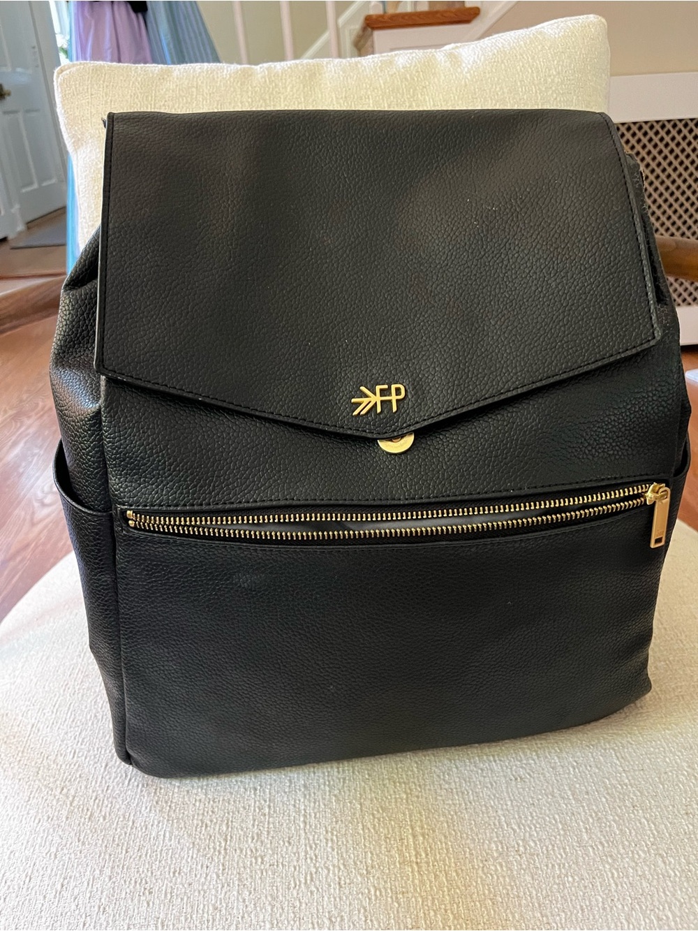 Freshly Picked Leather Diaper Bag with Gold Hardware